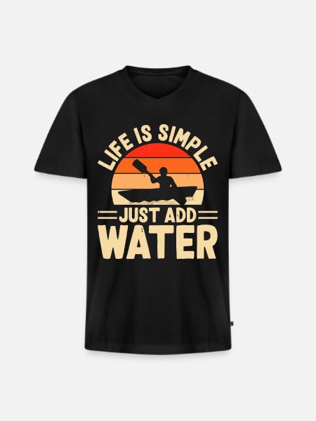 Kayak Kayaker Kayaker - Men's Premium Organic T-shirt with V-neck - black
