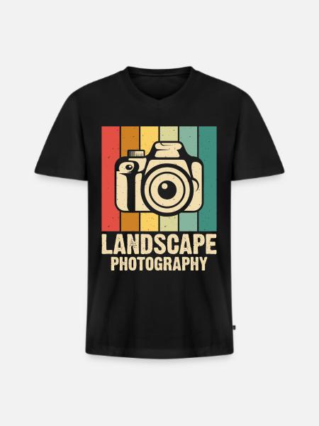 Photographer - Men's Premium Organic T-shirt with V-neck - black