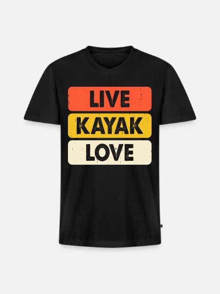 Kayak Kayaker Kayaker - Men's Premium Organic T-shirt with V-neck - black