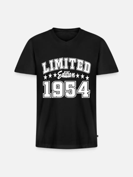 Édition limitée 1954 - T-shirt encolure en V Premium bio Homme - noir