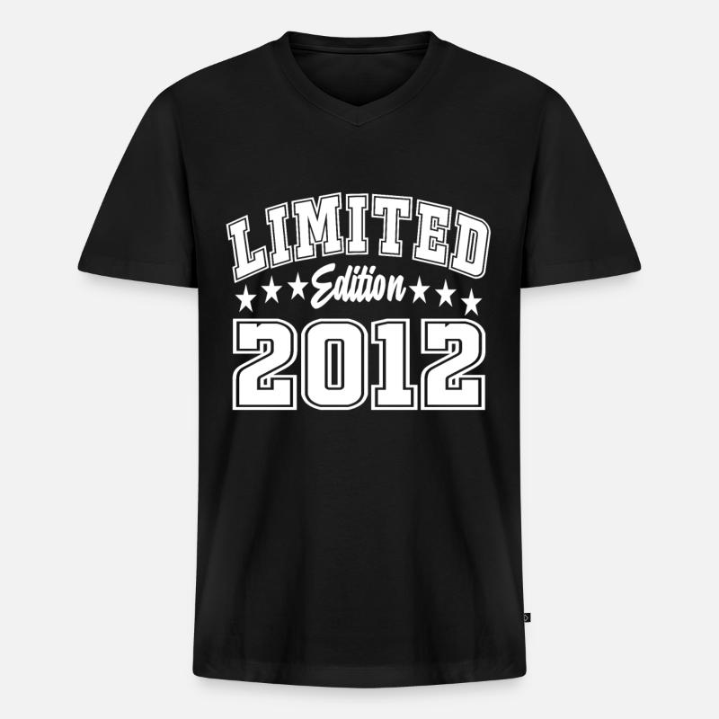 Limited Edition 2012 - Männer Premium Bio T-Shirt mit V-Ausschnitt - Schwarz