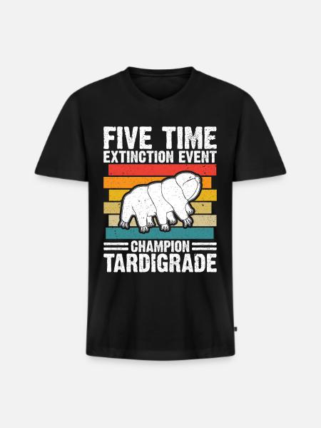 Microbiology -Biologist Gift Tardigrades - Men's Premium Organic T-shirt with V-neck - black