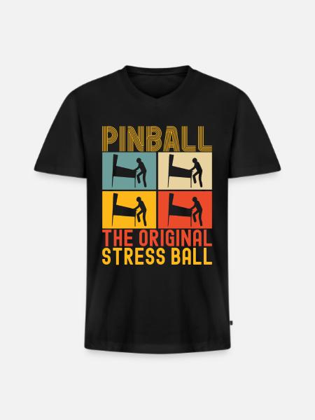 Pinball Flipper - Men's Premium Organic T-shirt with V-neck - black
