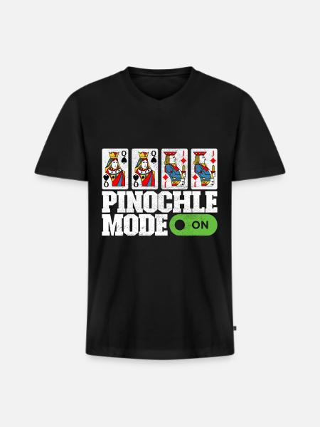 Binocular Pinochle - Men's Premium Organic T-shirt with V-neck - black