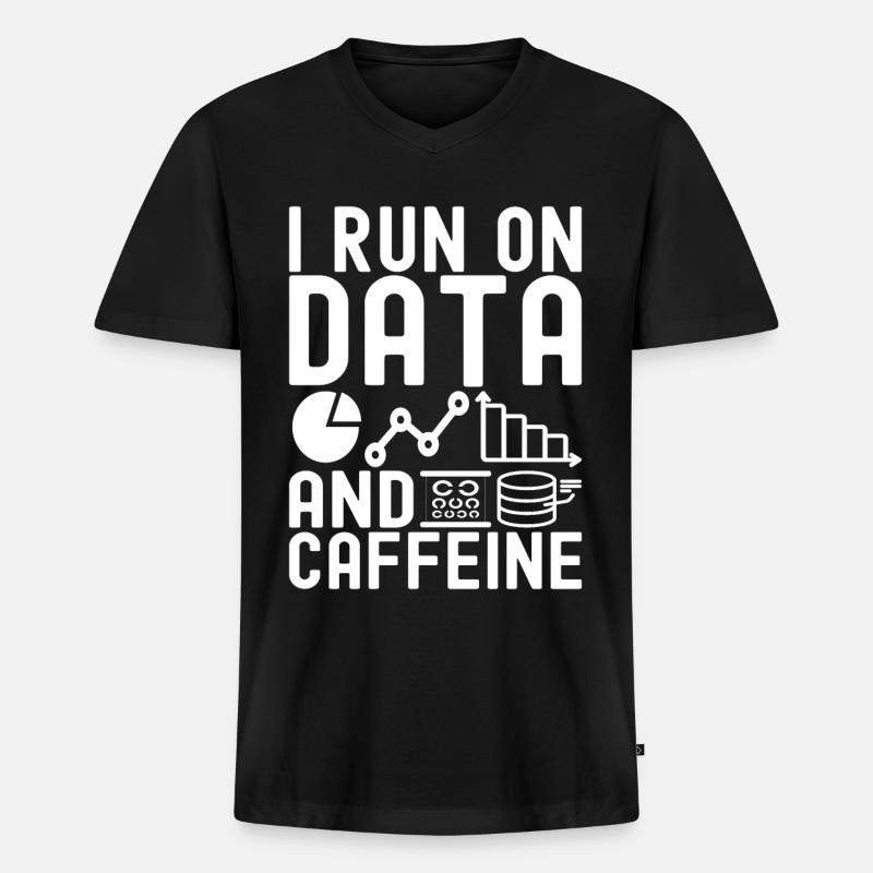 Data Science Datenanalyst - Männer Premium Bio T-Shirt mit V-Ausschnitt - Schwarz