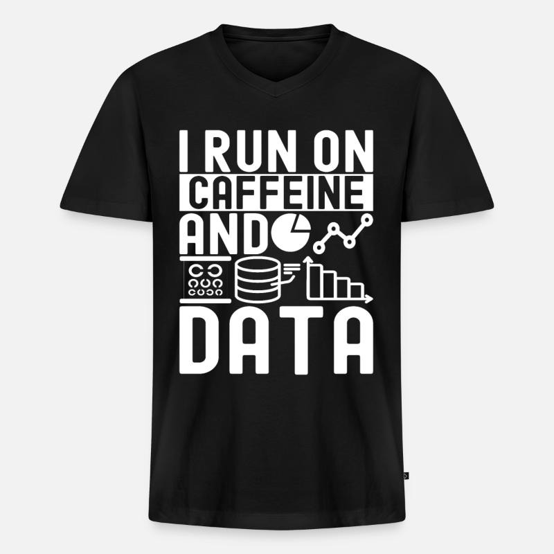 Data Science Data Analyst - Men's Premium Organic T-shirt with V-neck - black