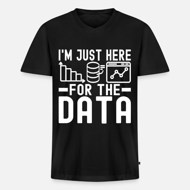 Data Science Datenanalyst - Männer Premium Bio T-Shirt mit V-Ausschnitt - Schwarz