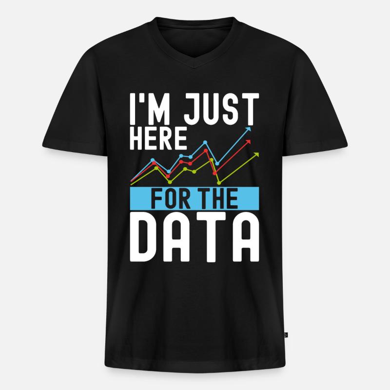 Data Science Data Analyst - Men's Premium Organic T-shirt with V-neck - black