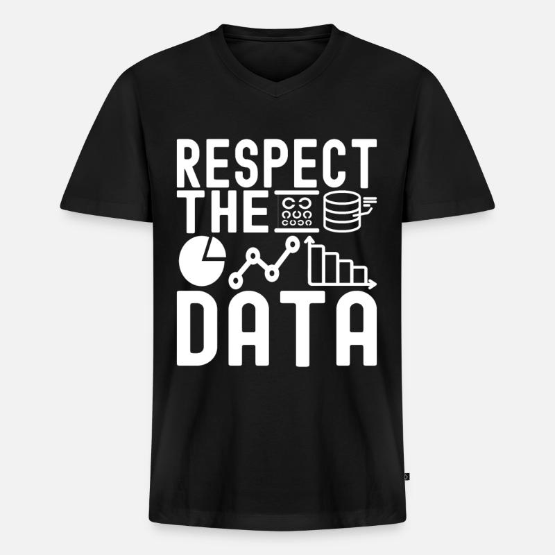 Data Science Data Analyst - Men's Premium Organic T-shirt with V-neck - black