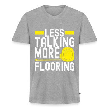 Tiler Floor Layer - Men's Premium Organic T-shirt with V-neck - heather grey - Front