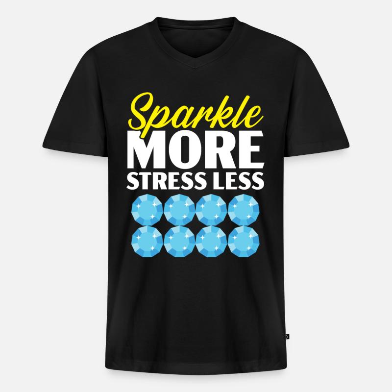 Diamantmalerei Handwerkszeug Diamantmaler - Männer Premium Bio T-Shirt mit V-Ausschnitt - Schwarz