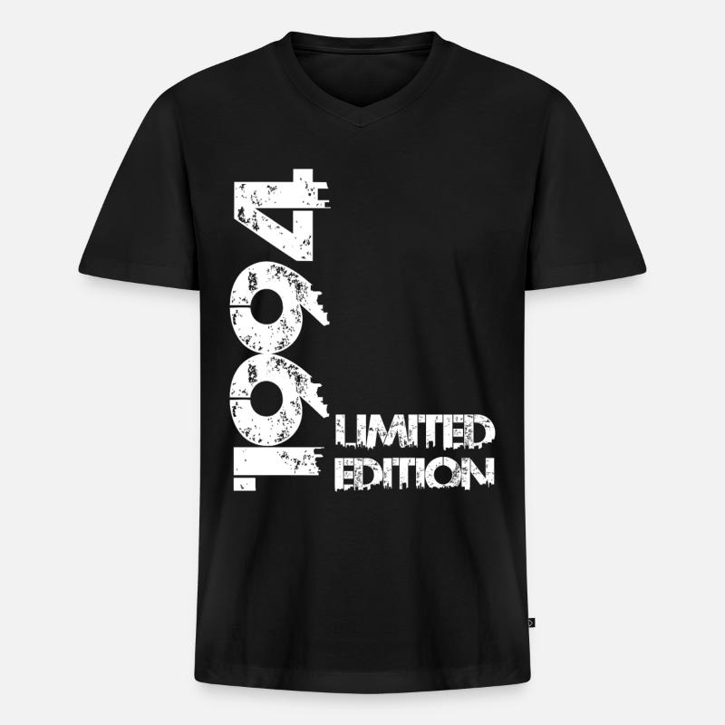 Limited Edition 1994 - Männer Premium Bio T-Shirt mit V-Ausschnitt - Schwarz