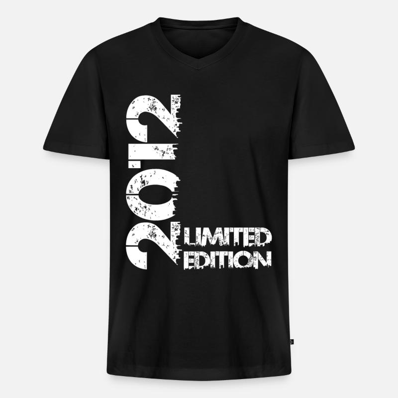 Limited Edition 2012 - Männer Premium Bio T-Shirt mit V-Ausschnitt - Schwarz