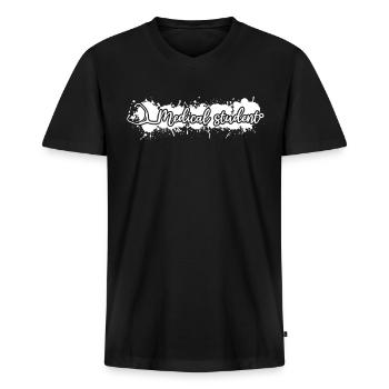 Medicine Student Medical Student - Medical Student - Men's Premium Organic T-shirt with V-neck - black - Front - Nico (187cm)