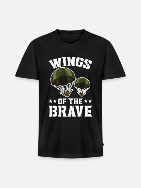 Paratroopers Skydiving Skydiving - Men's Premium Organic T-shirt with V-neck - black