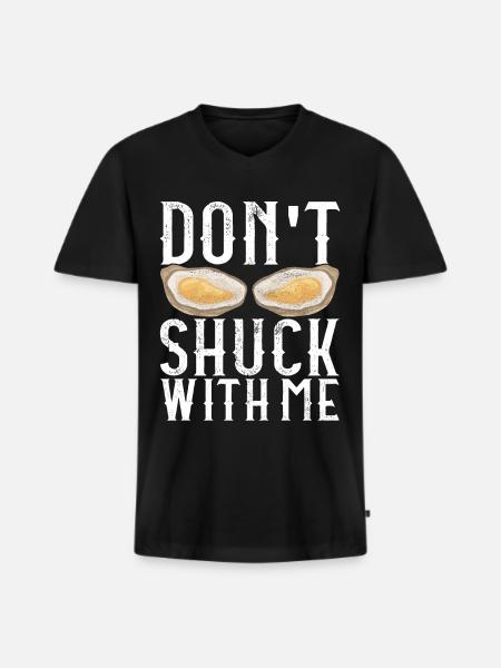 Austern Austernliebhaber - Männer Premium Bio T-Shirt mit V-Ausschnitt - Schwarz