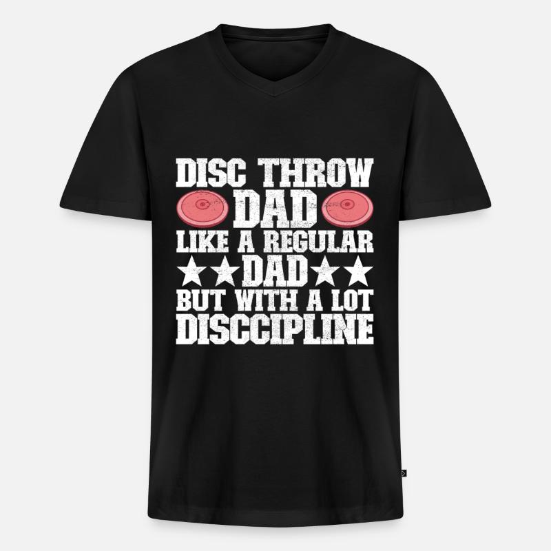 Discus thrower discus throw - Men's Premium Organic T-shirt with V-neck - black