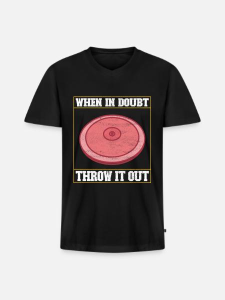 Discus thrower discus throw - Men's Premium Organic T-shirt with V-neck - black
