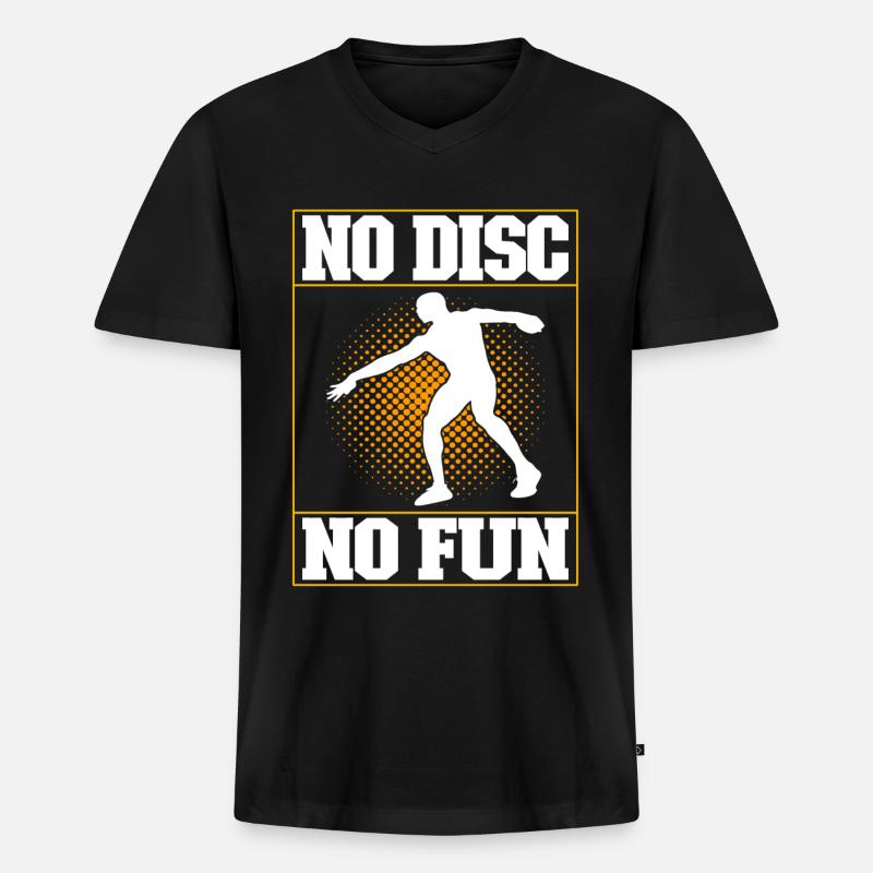 Discus thrower discus throw - Men's Premium Organic T-shirt with V-neck - black