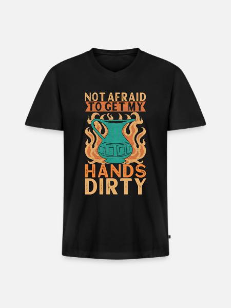 Pottery Pottery - Men's Premium Organic T-shirt with V-neck - black