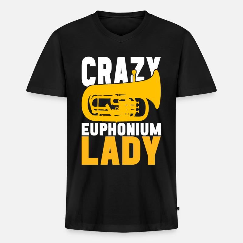 Euphonium Euphoniumspieler - Männer Premium Bio T-Shirt mit V-Ausschnitt - Schwarz