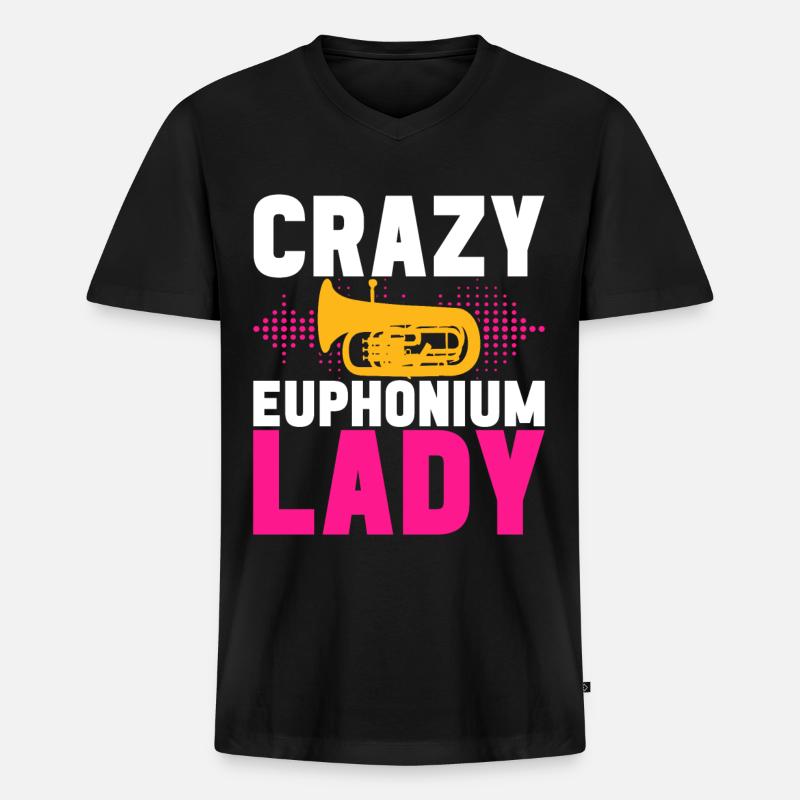 Euphonium Euphoniumspieler - Männer Premium Bio T-Shirt mit V-Ausschnitt - Schwarz