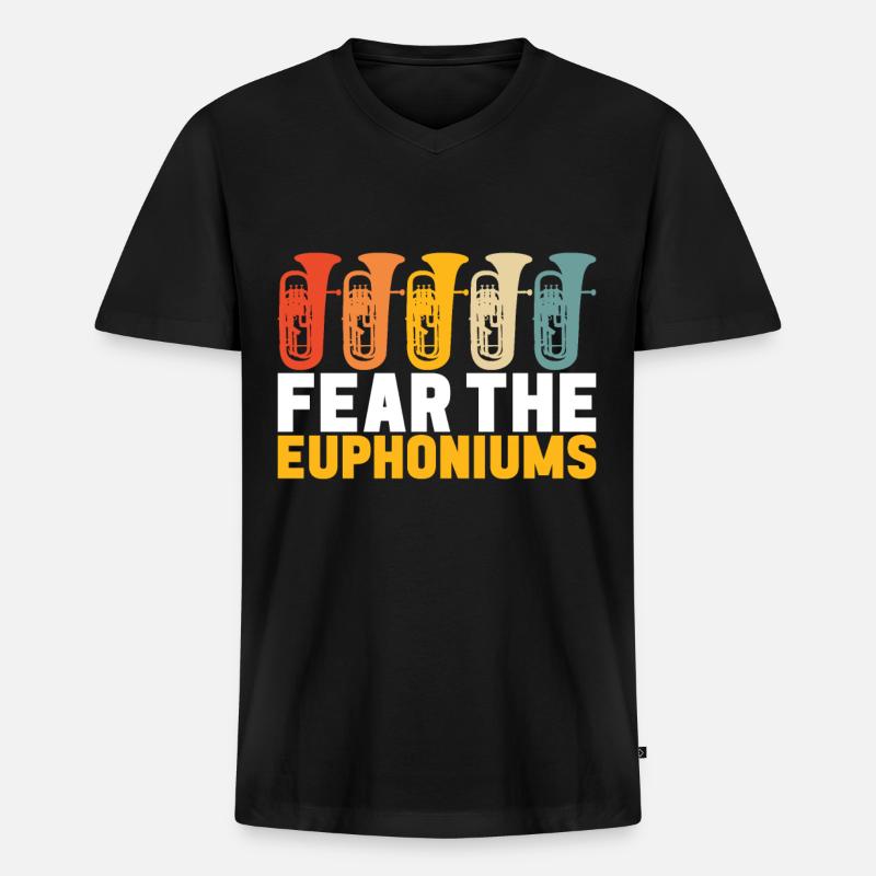 Euphonium Euphonist - Männer Premium Bio T-Shirt mit V-Ausschnitt - Schwarz