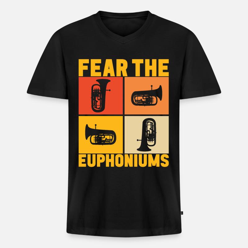Euphonium Euphonist - Männer Premium Bio T-Shirt mit V-Ausschnitt - Schwarz