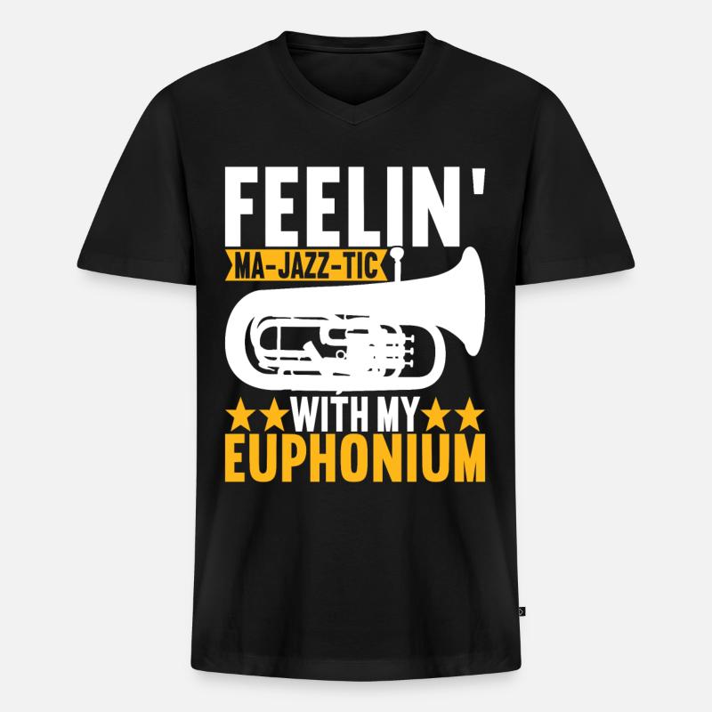 Euphonium Euphonist - Männer Premium Bio T-Shirt mit V-Ausschnitt - Schwarz