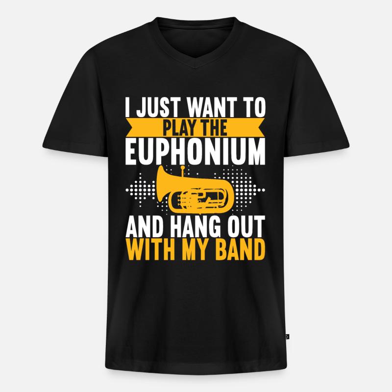 Euphonium Euphonist - Männer Premium Bio T-Shirt mit V-Ausschnitt - Schwarz