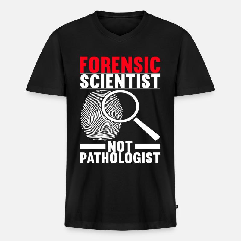 Forensics Forensic Scientist - Men's Premium Organic T-shirt with V-neck - black