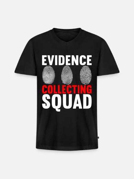 Forensik Forensiker - Männer Premium Bio T-Shirt mit V-Ausschnitt - Schwarz