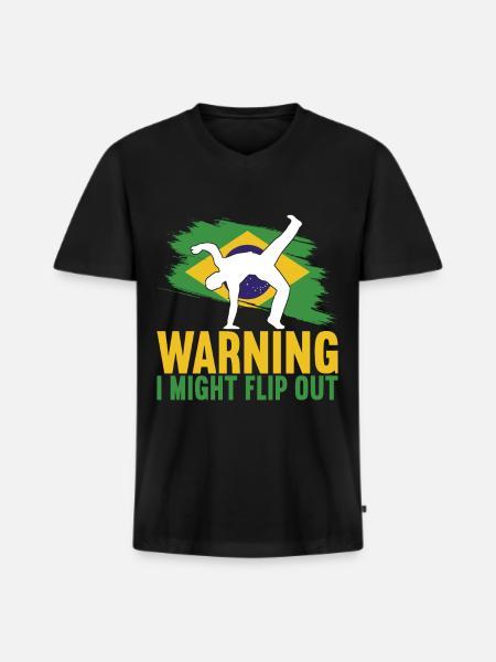 Capoeira Capoeirista - Men's Premium Organic T-shirt with V-neck - black