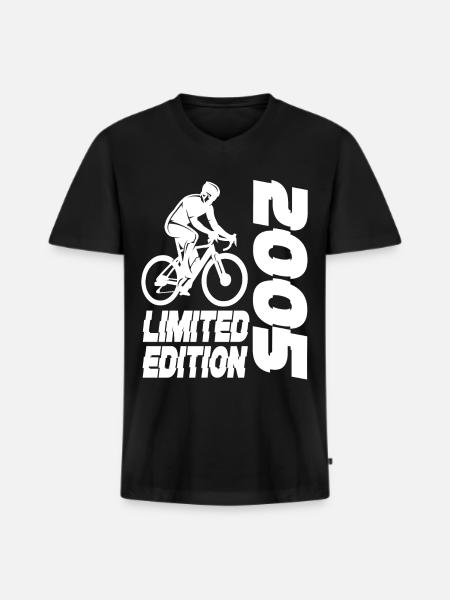 Limited Edition 2005 Limited Edition Cykel - Ekologisk premium-T-shirt med V-ringning herr - svart