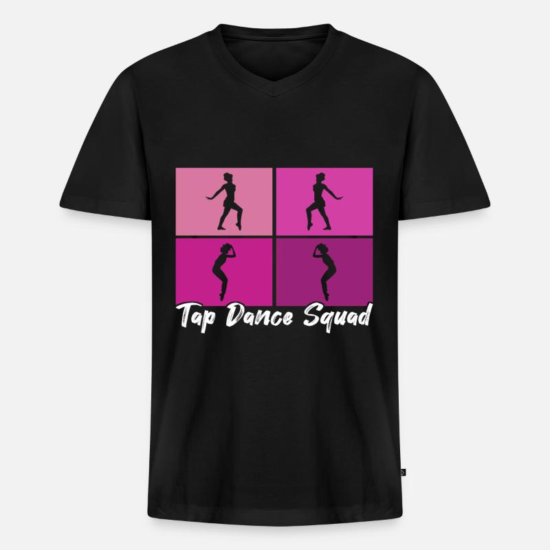 Stepptanz Stepptänzer - Männer Premium Bio T-Shirt mit V-Ausschnitt - Schwarz