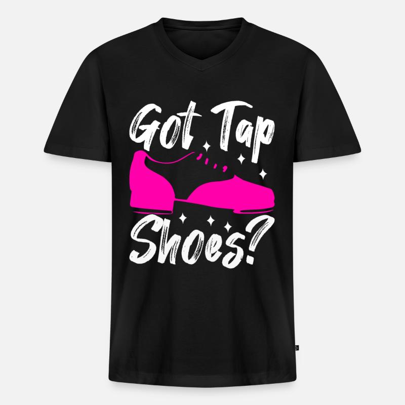 Stepptanz Stepptänzer - Männer Premium Bio T-Shirt mit V-Ausschnitt - Schwarz