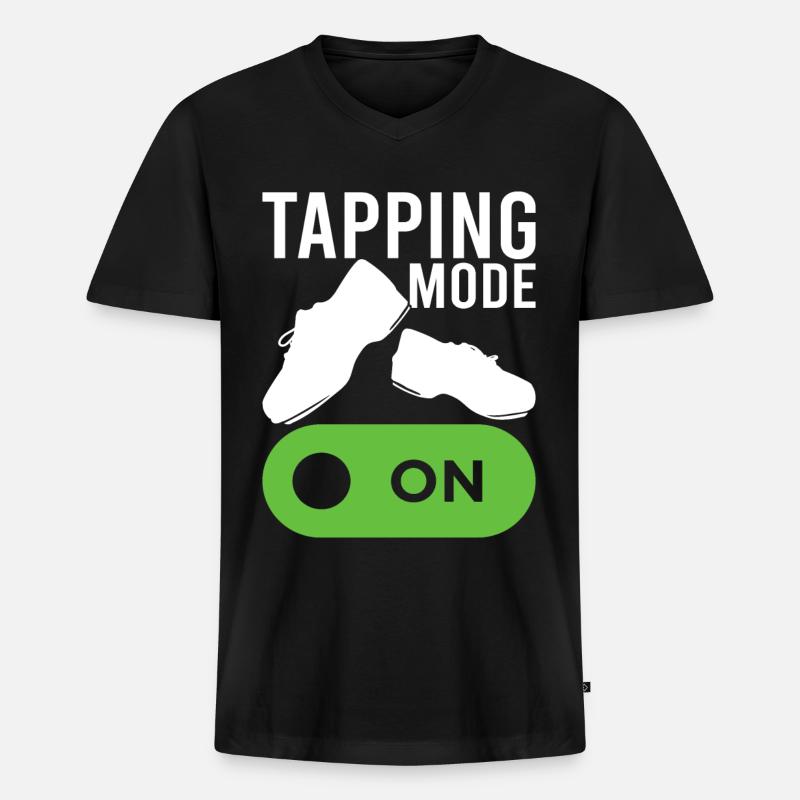 Stepptanz Stepptänzer - Männer Premium Bio T-Shirt mit V-Ausschnitt - Schwarz