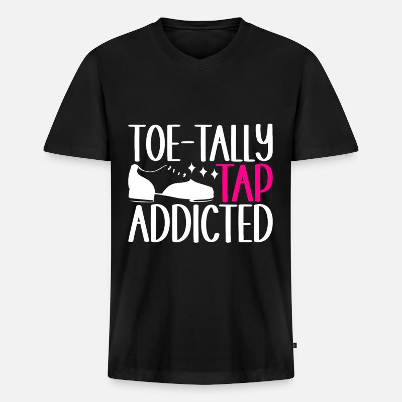 Stepptanz Stepptänzer - Männer Premium Bio T-Shirt mit V-Ausschnitt - Schwarz