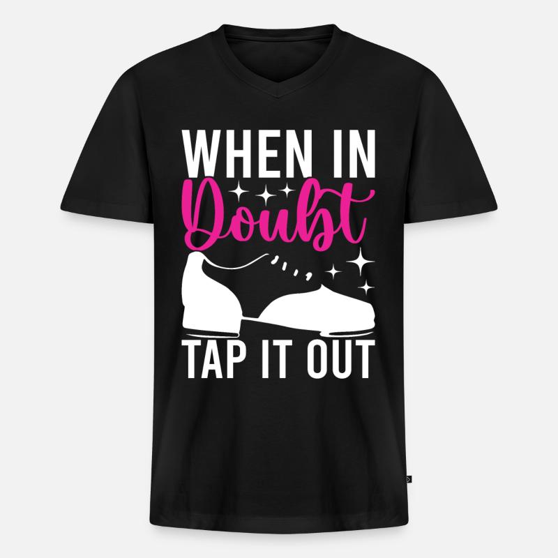 Stepptanz Stepptänzer - Männer Premium Bio T-Shirt mit V-Ausschnitt - Schwarz