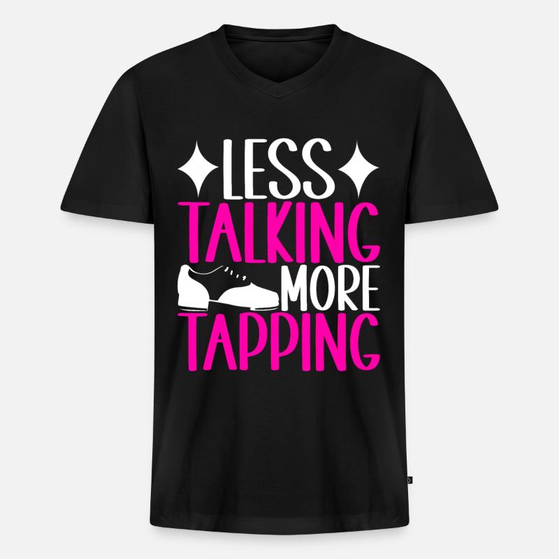 Stepptanz Stepptänzer - Männer Premium Bio T-Shirt mit V-Ausschnitt - Schwarz
