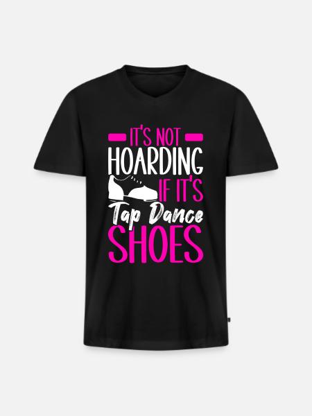 Tap Dance Tap Dancer - Men's Premium Organic T-shirt with V-neck - black