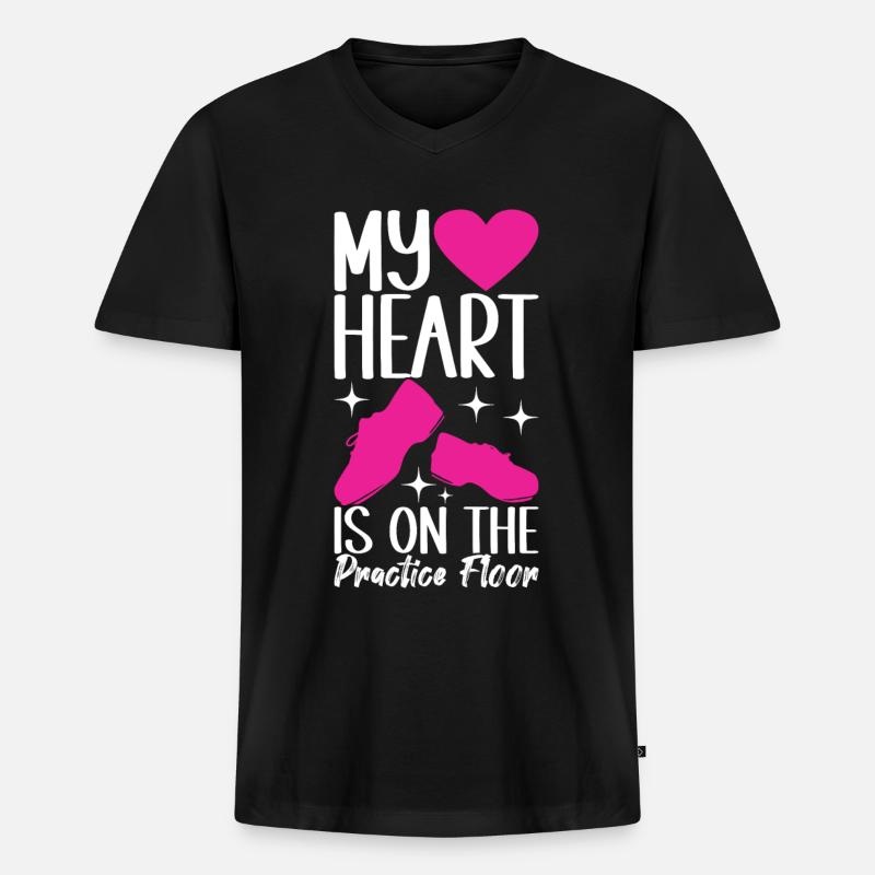 Stepptanz Stepptänzer - Männer Premium Bio T-Shirt mit V-Ausschnitt - Schwarz