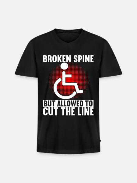 Wheelchair users Wheelchair - Men's Premium Organic T-shirt with V-neck - black