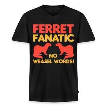 Un design unique pour les amateurs de furets et - T-shirt encolure en V Premium bio Homme - noir - Devant - Nico (187cm)
