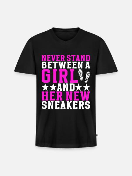 Sneakerhead Sneaker Collector - Men's Premium Organic T-shirt with V-neck - black