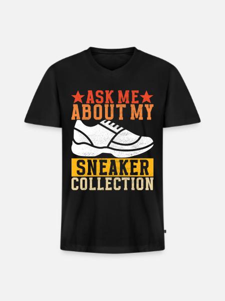 Sneakerhead Sneaker Collector - Men's Premium Organic T-shirt with V-neck - black