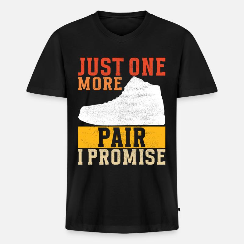 Sneakerhead Sneaker Collector - Männer Premium Bio T-Shirt mit V-Ausschnitt - Schwarz