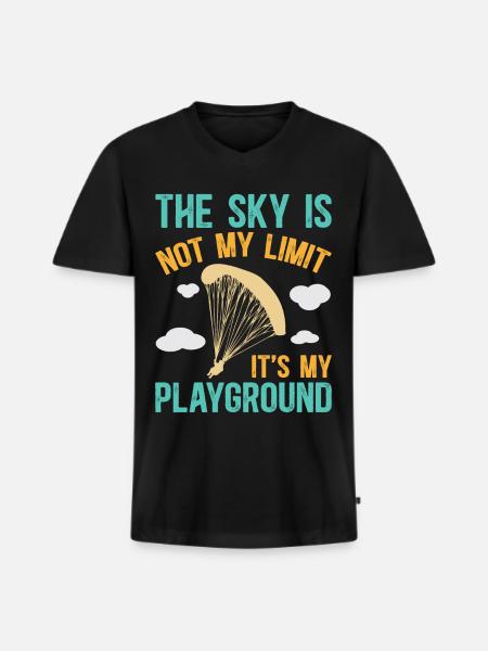 Skydiving Skydiving - Men's Premium Organic T-shirt with V-neck - black