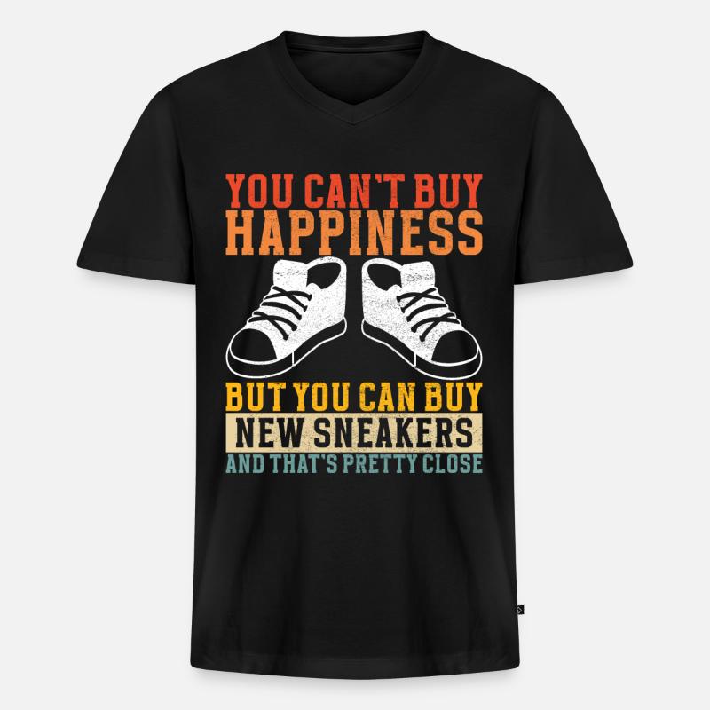 Sneakerhead Sneaker Collector - Männer Premium Bio T-Shirt mit V-Ausschnitt - Schwarz