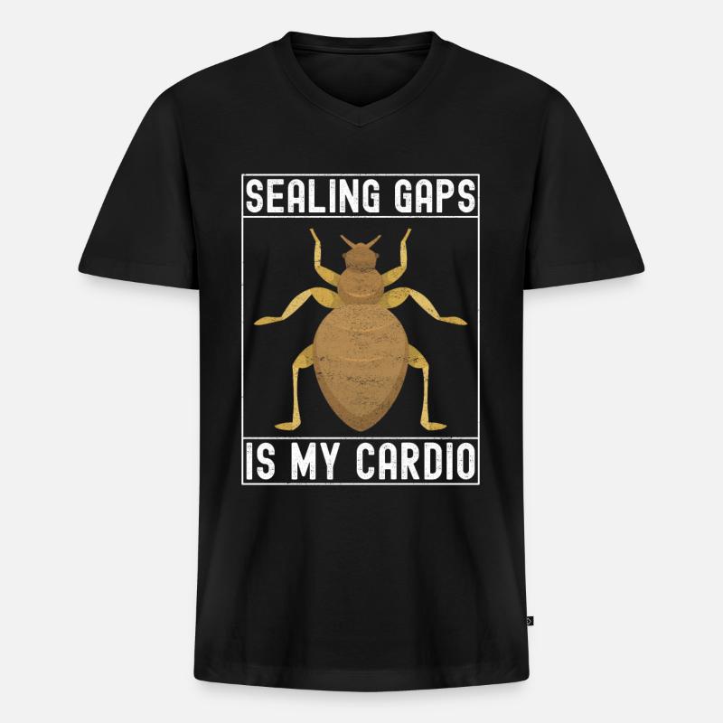 Schädlingsbekämpfung Kammerjäger - Männer Premium Bio T-Shirt mit V-Ausschnitt - Schwarz
